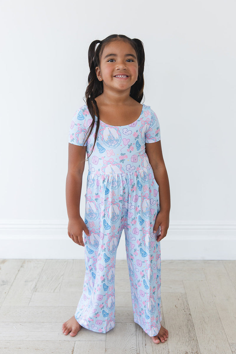 Mirror Magic - Wide-leg Romper — Blush Lotus