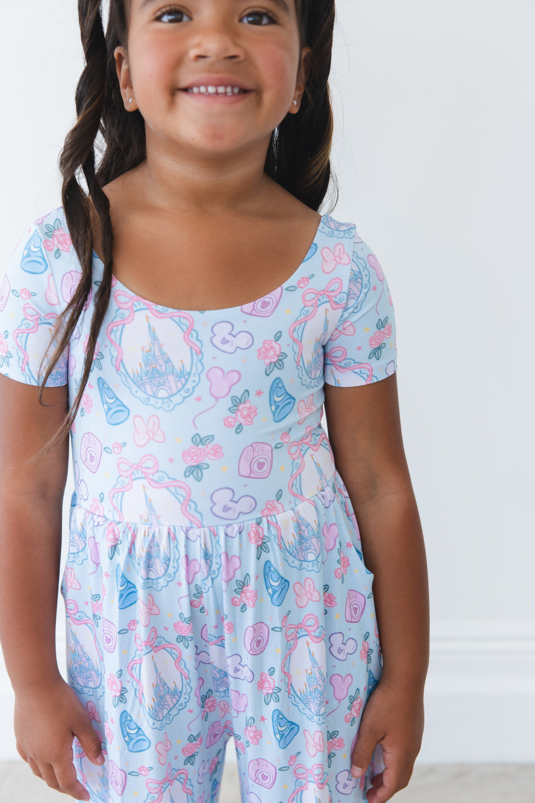 Mirror Magic - Wide-leg Romper — Blush Lotus