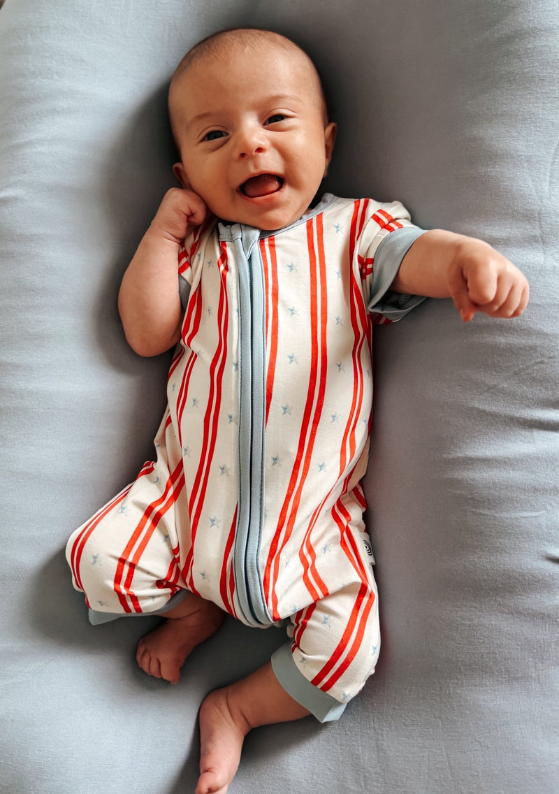 Stars & Stripes Bamboo Shorty Pajamas — Little Joy Co.