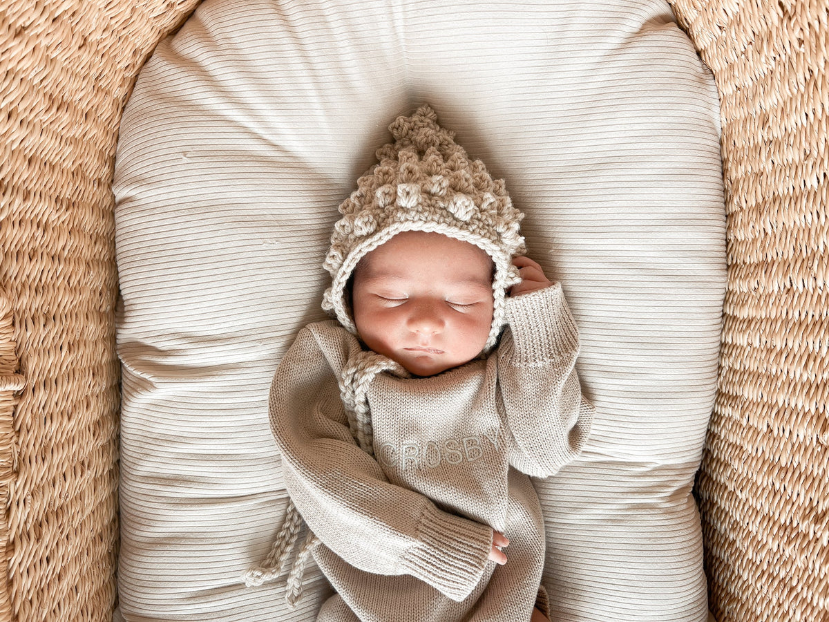 Oat Ribbed Baby Lounger Cover — Little Mae & Co