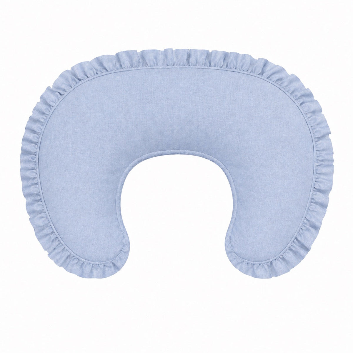 Light Denim Ruffle Nursing Pillow Cover — Little Mae & Co