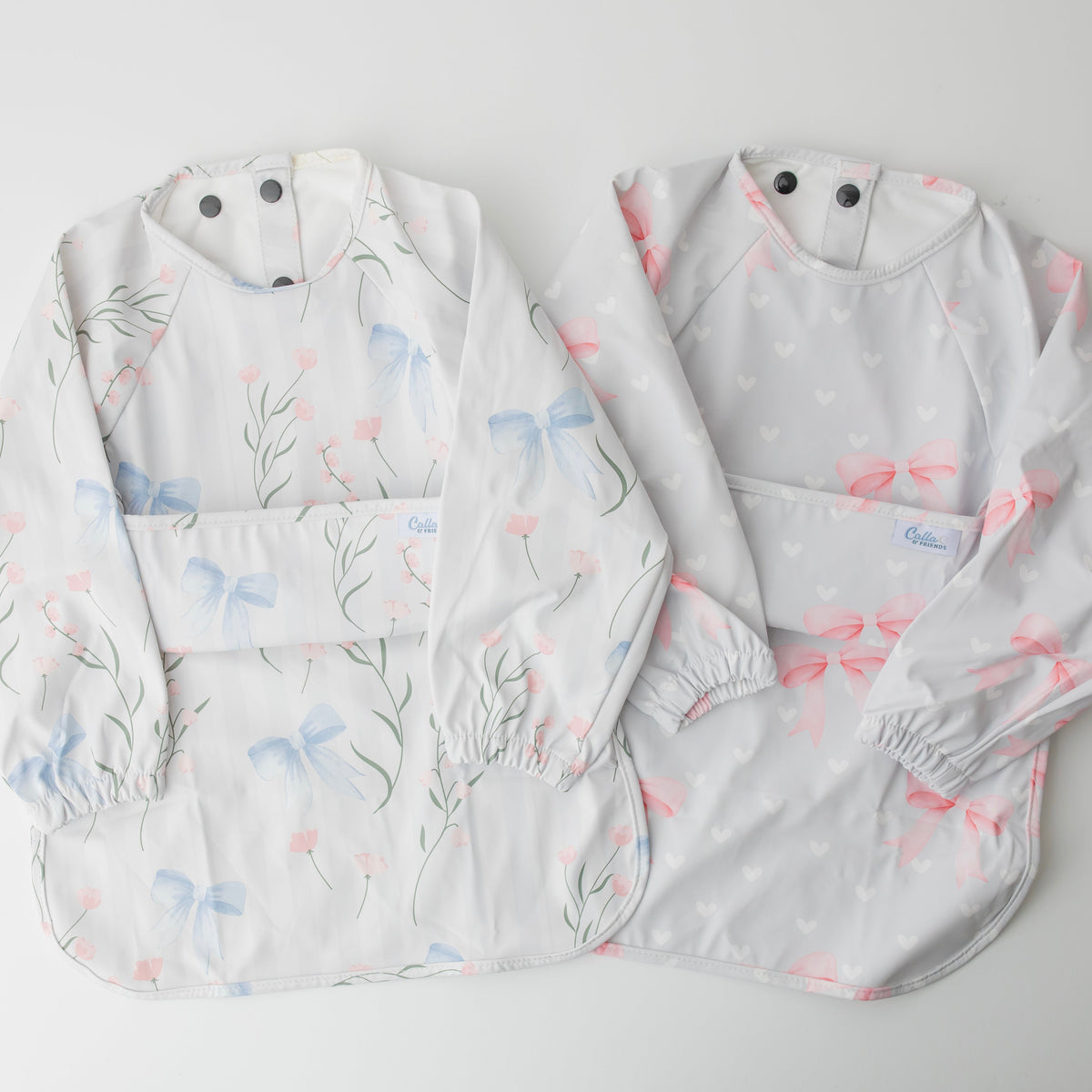The Grayson Long Sleeve Bib - Fancy Floral — Calla and Friends