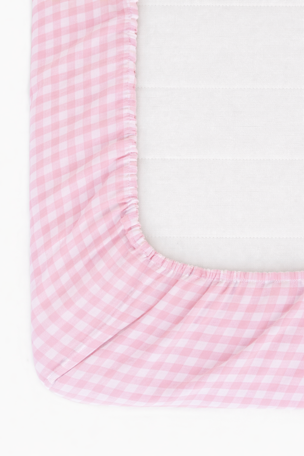 Rosey Pink Gingham Crib Sheet — Little Mae & Co