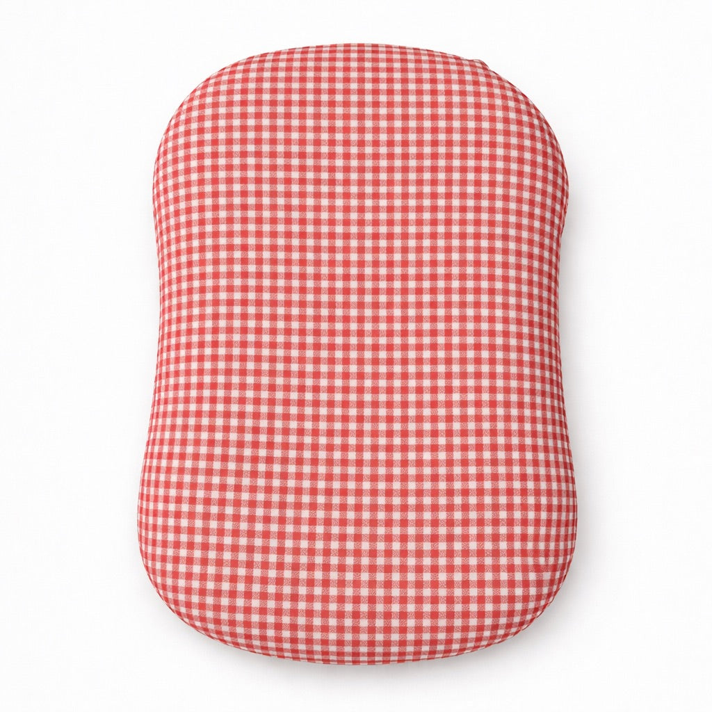 Red Gingham Ruffle Baby Lounger Cover — Little Mae & Co