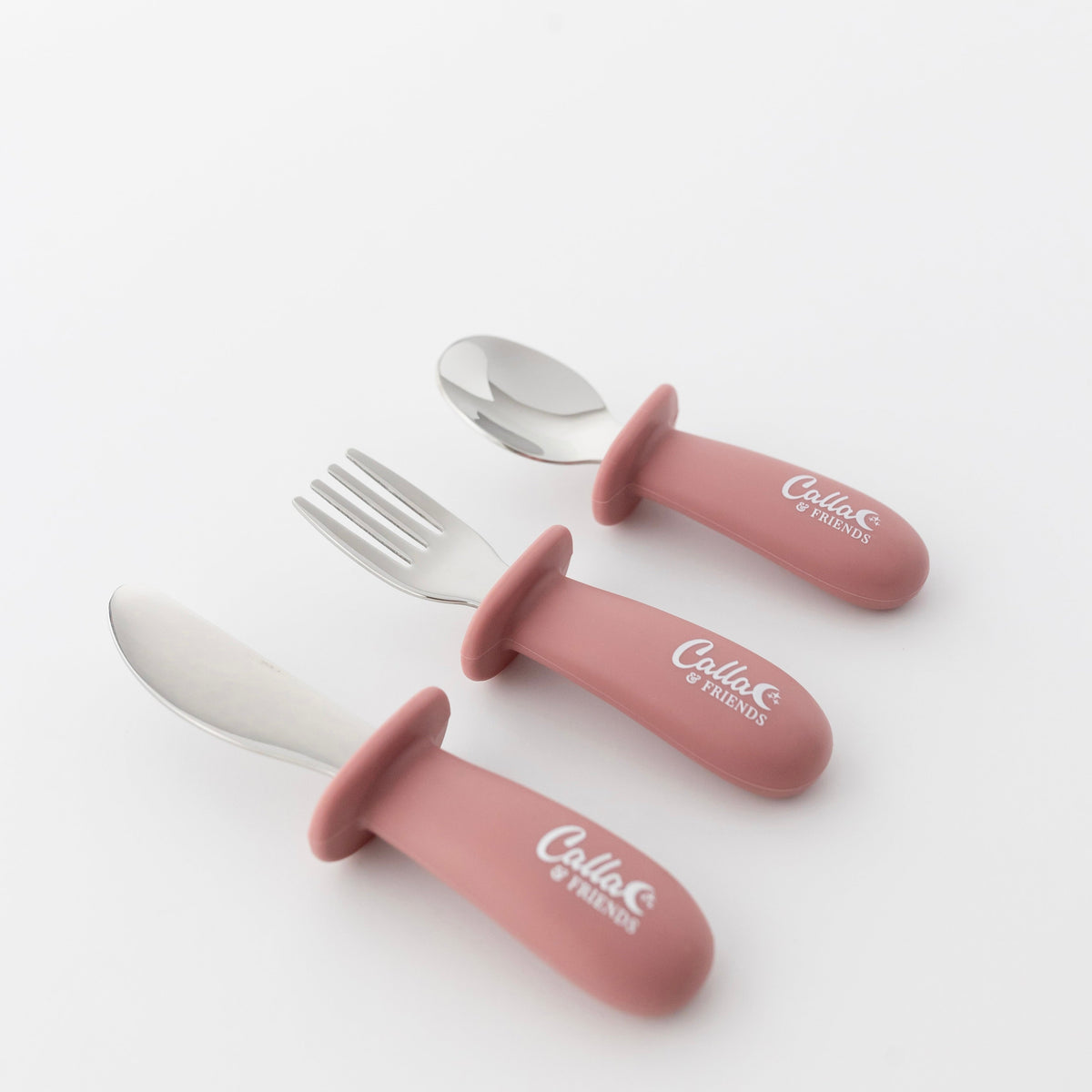 Silicone & Stainless Steel Toddler Utensil Set — Calla and Friends
