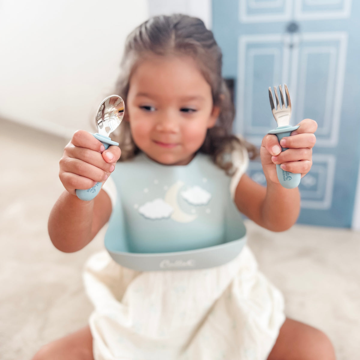 Silicone & Stainless Steel Toddler Utensil Set — Calla and Friends