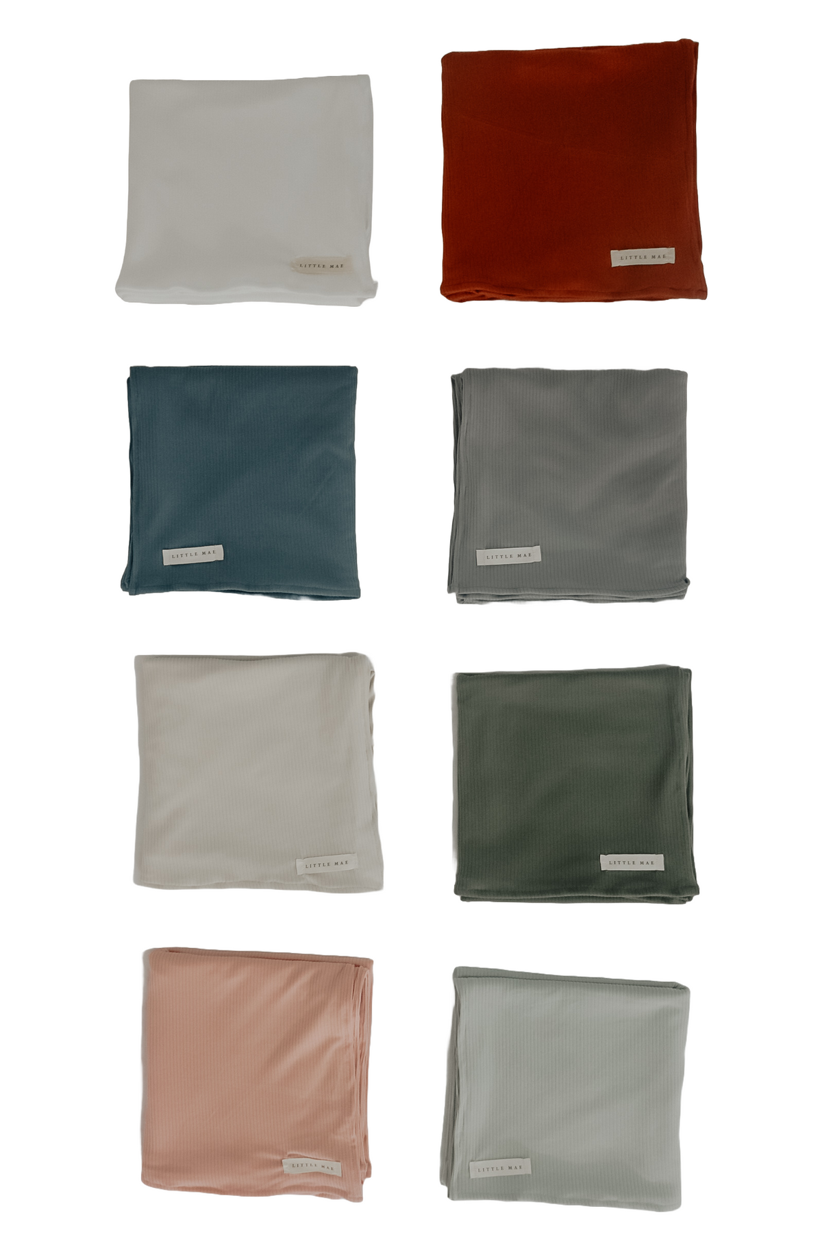 Seafoam Ribbed Stretch Swaddle — Little Mae & Co