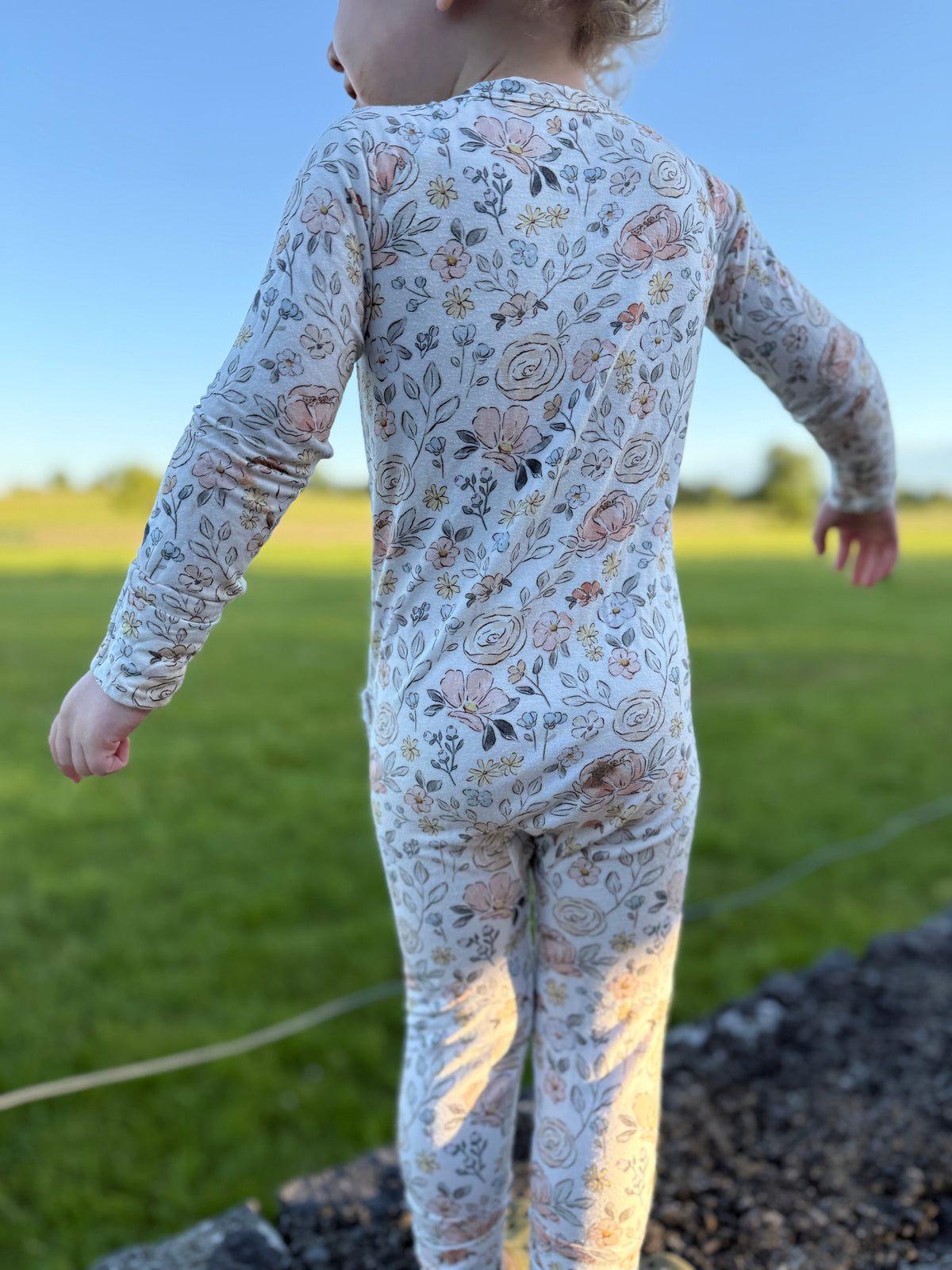 Pastel Petals Modal Zippy Romper — Little Joy Co.