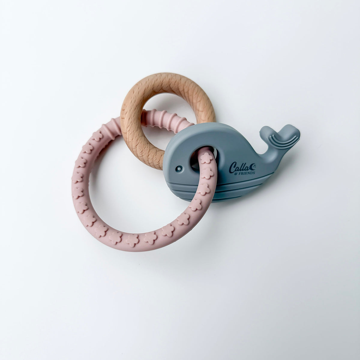 Whale Silicone & Beechwood Teether — Calla and Friends