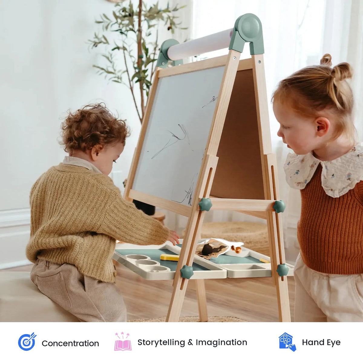 Tiny Land® Pink Magnitales Easel & Paper Roll Set — Tiny Land