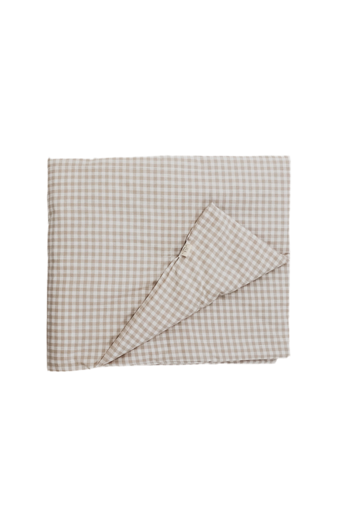 Beige Gingham Crib Quilted Blanket — Little Mae & Co