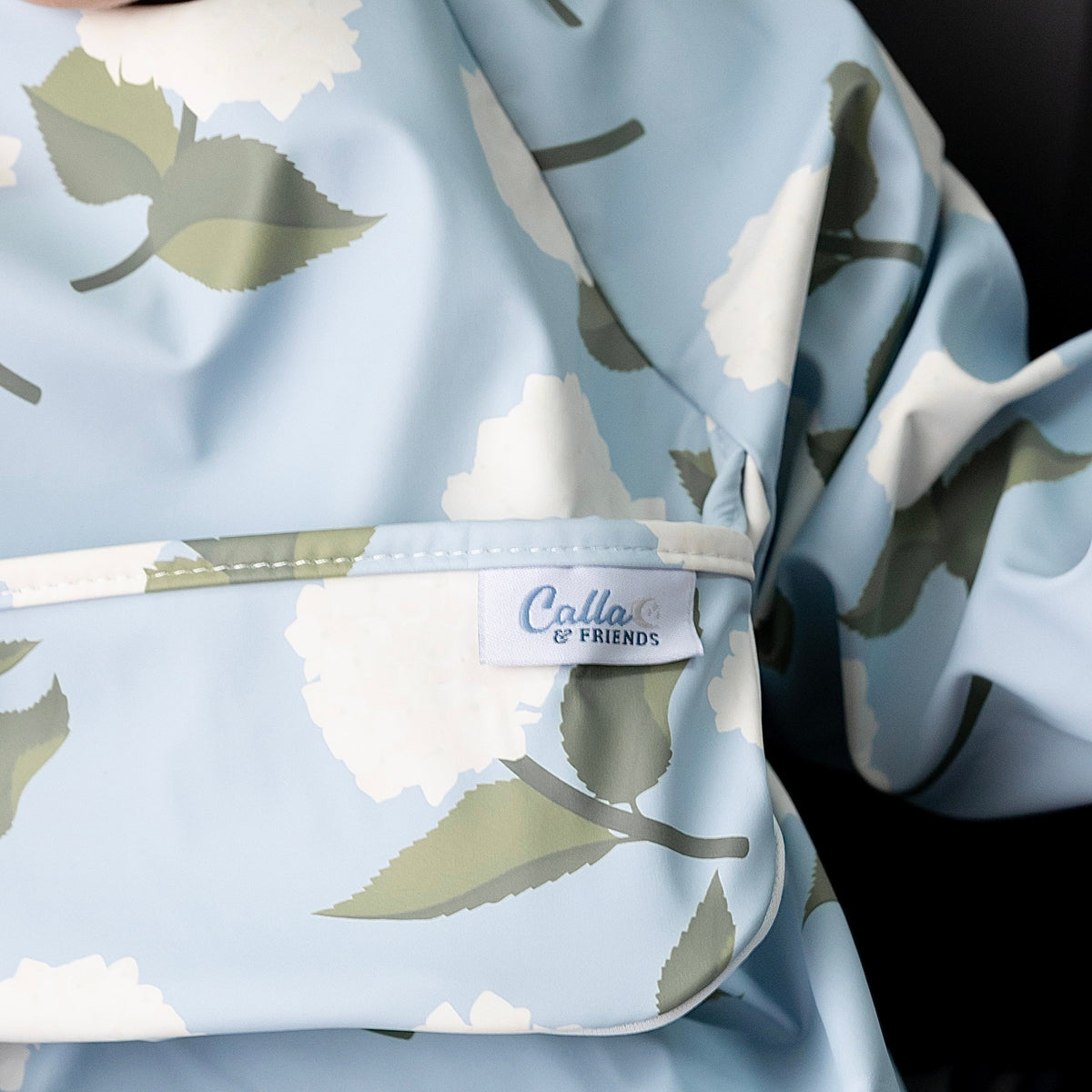 The Grayson Long Sleeve Bib - Hydrangeas — Calla and Friends