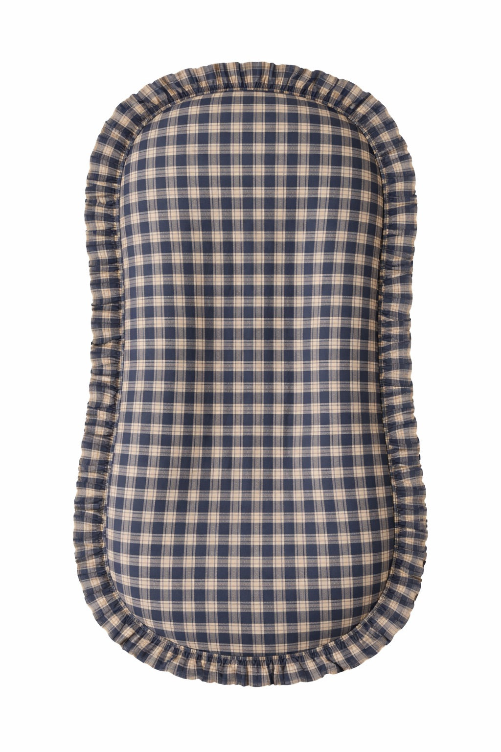 Blue Plaid Ruffle Baby Lounger Cover — Little Mae & Co