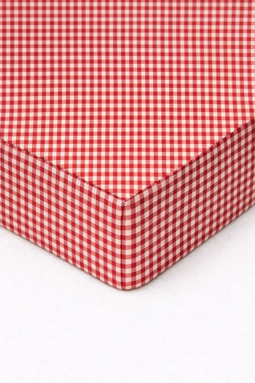 Red White Gingham Crib Sheet — Little Mae & Co