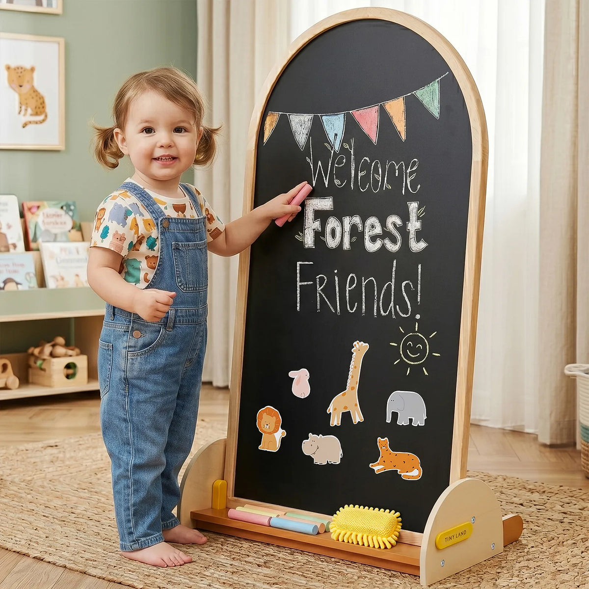 Tiny Land® Double-Sided Arched Magnet Chalkboard — Tiny Land