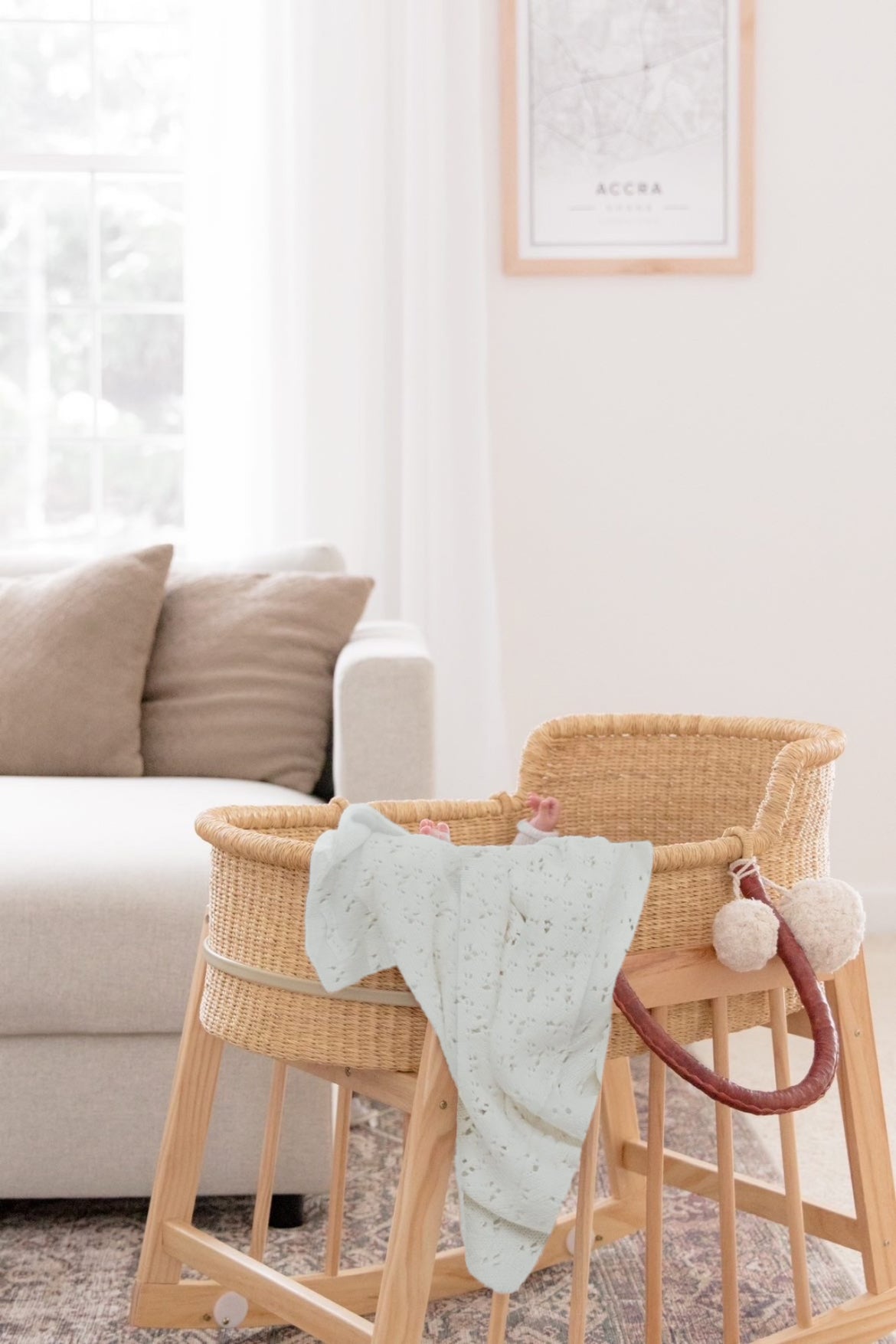 Vanilla White Pointelle Knit Blanket — Little Mae & Co