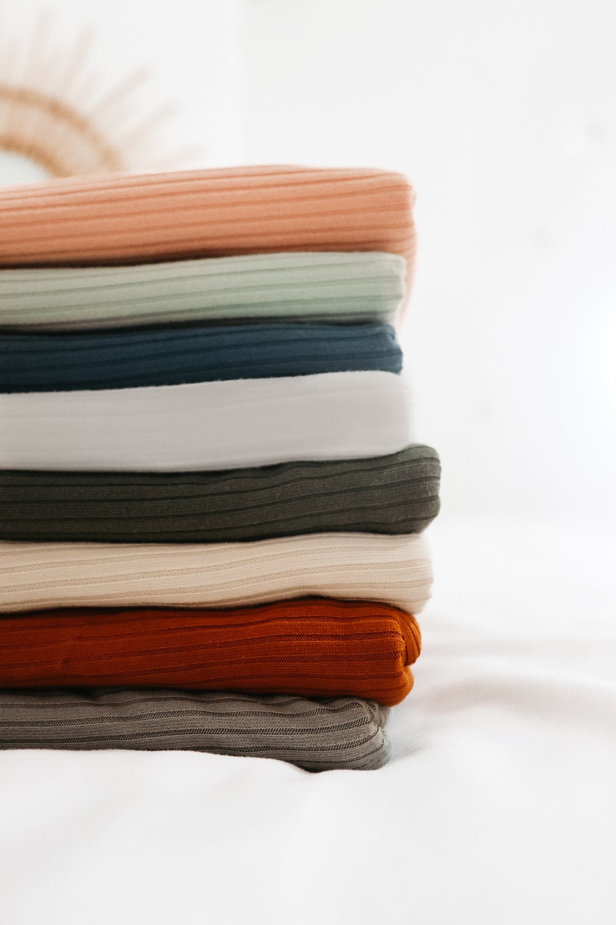 Seafoam Ribbed Stretch Swaddle — Little Mae & Co