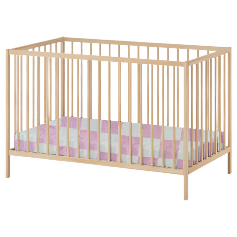 Pink & White Checkered Crib Sheet — Little Mae & Co
