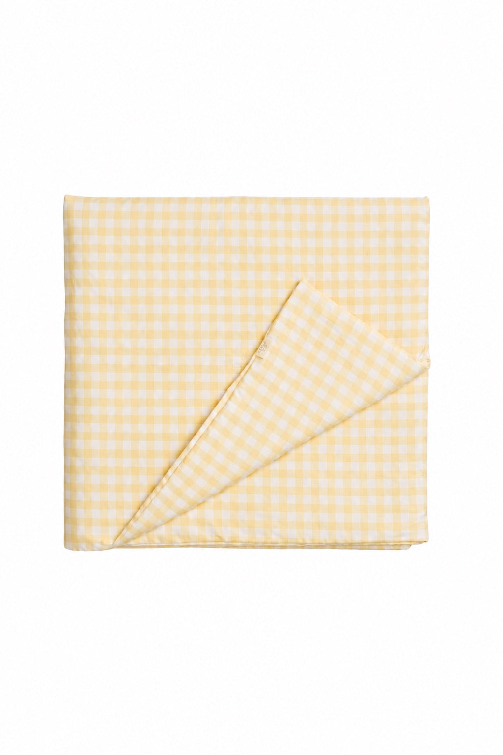 Yellow White Gingham Crib Quilted Blanket — Little Mae & Co