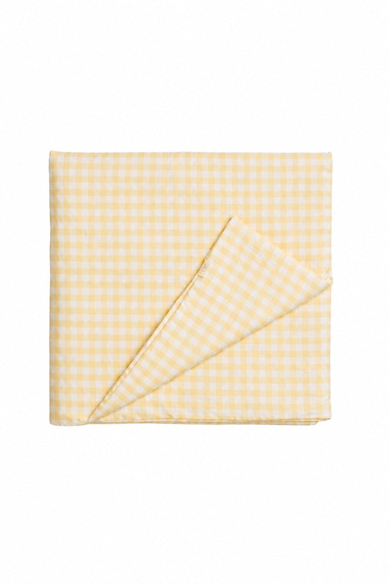 Yellow White Gingham Crib Quilted Blanket — Little Mae & Co