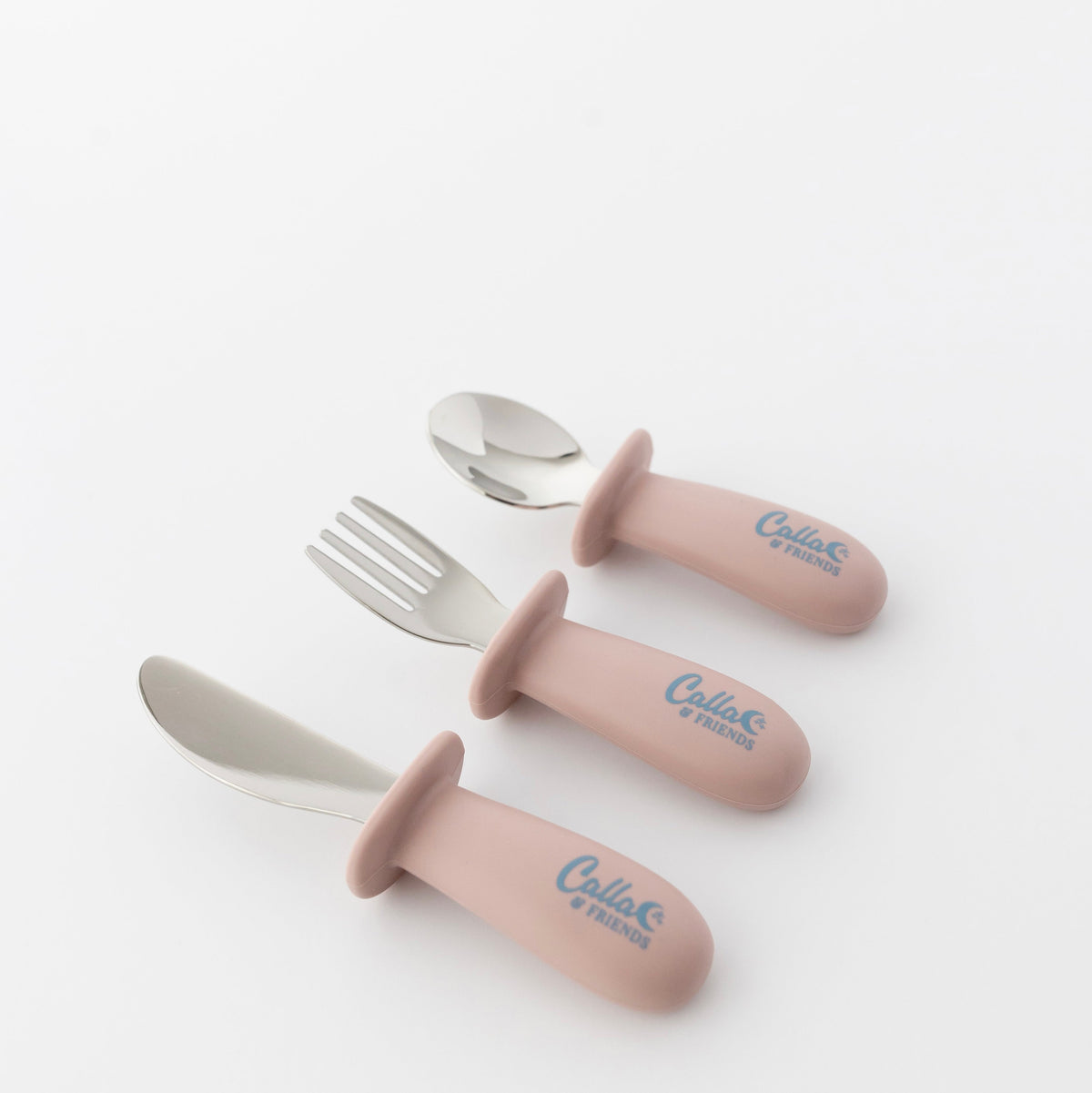 Silicone & Stainless Steel Toddler Utensil Set — Calla and Friends