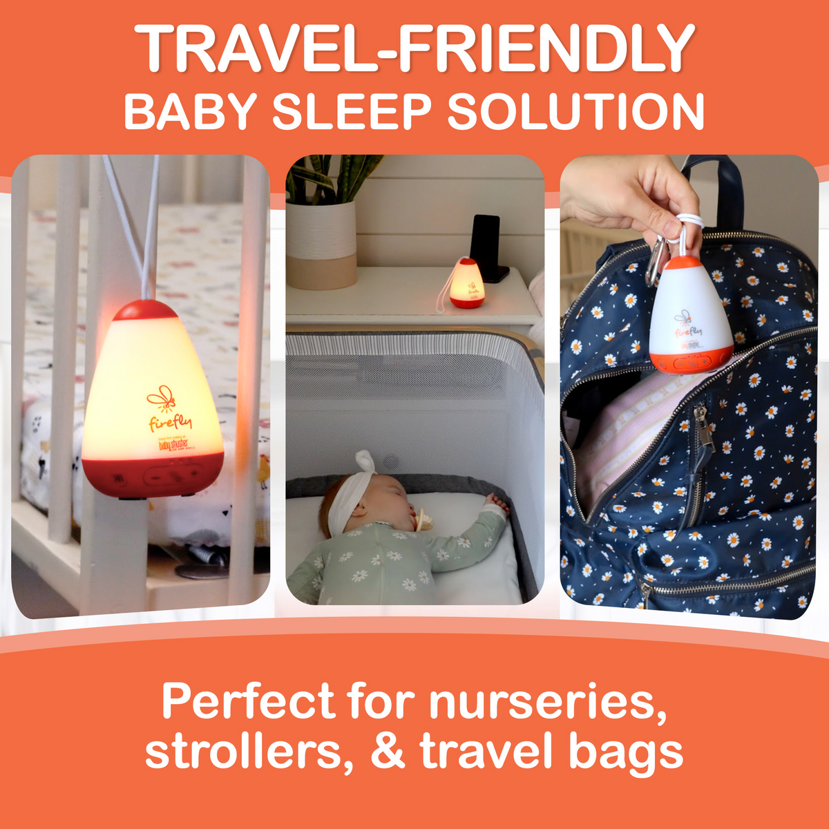 Baby Shusher Firefly – Portable Sound Machine & Night Light with Real Shushing Sound — Shusher