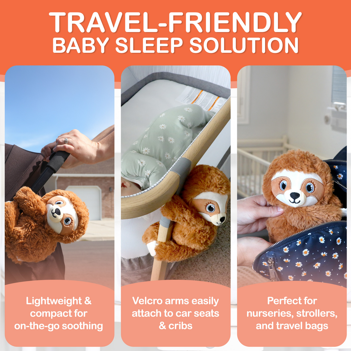 Baby Shusher Sloth – Plush Sound Machine with Real Shushing Sound & Smart Cry Detection — Shusher