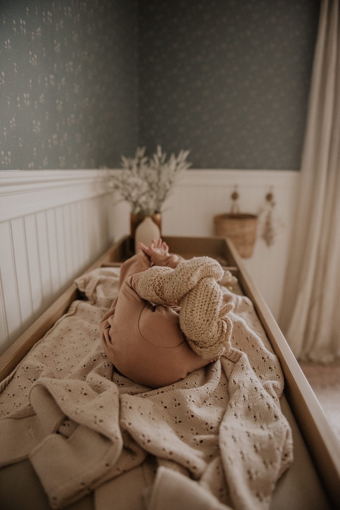 Toffee Pointelle Knit Blanket — Little Mae & Co