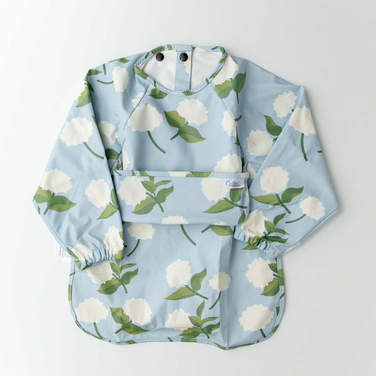 The Grayson Long Sleeve Bib - Hydrangeas — Calla and Friends