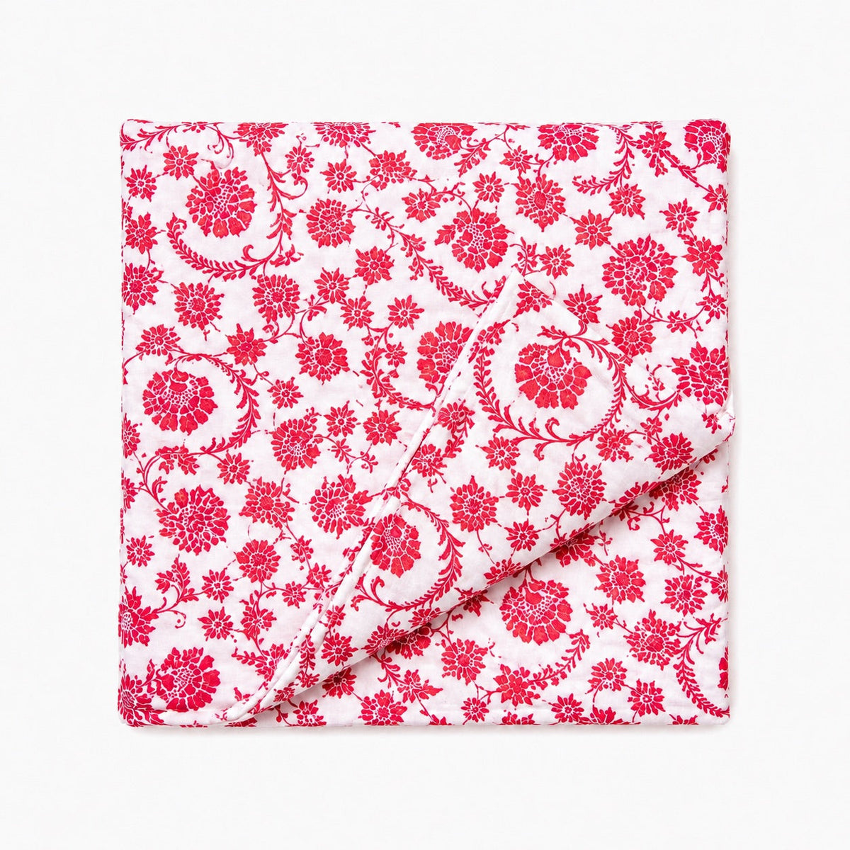 Red Chinoiserie Crib Quilted Blanket — Little Mae & Co