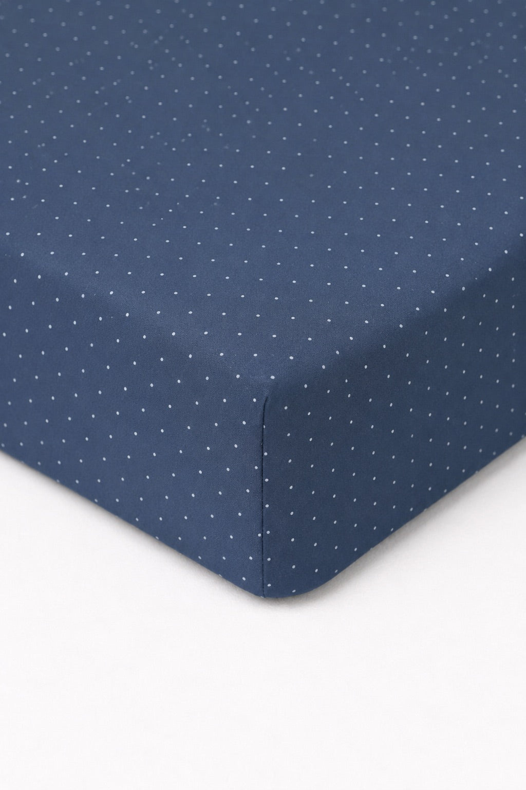 Denim Dot Crib Sheet — Little Mae & Co