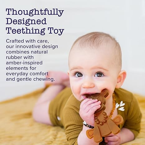The Little Bamber - Natural Rubber & Baltic Amber Teething Toy — Bambeado