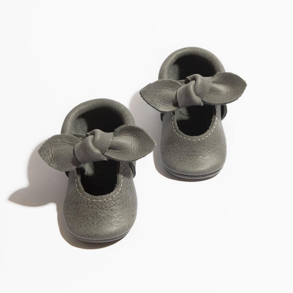 Blue Spruce Knotted Bow Baby Shoe — Freshly Picked
