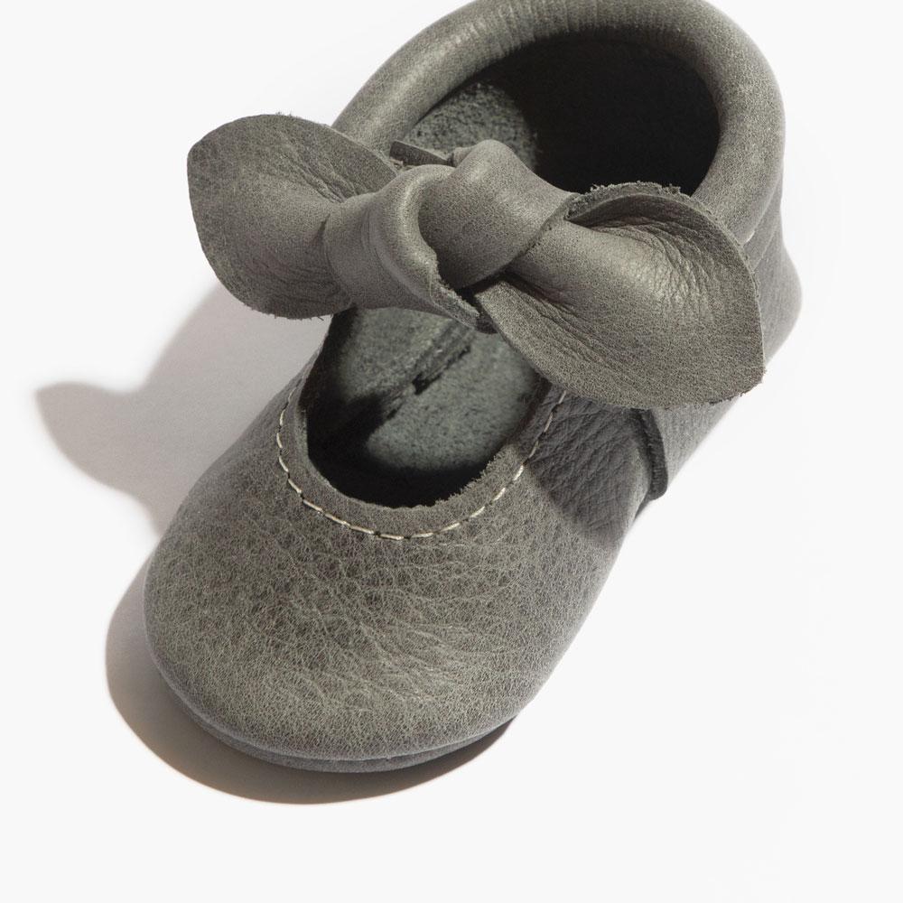 Blue Spruce Knotted Bow Baby Shoe — Freshly Picked