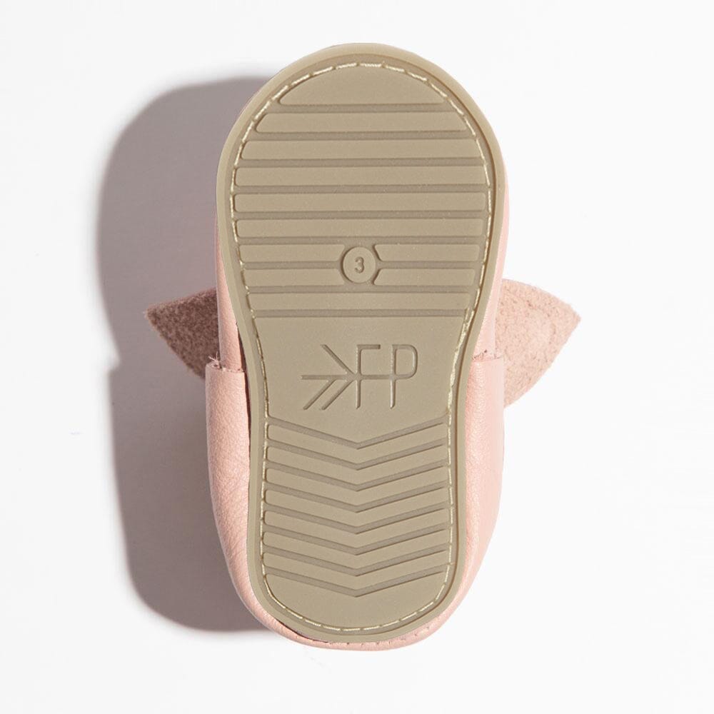 Blush Knotted Bow Baby Shoe — Freshly Picked