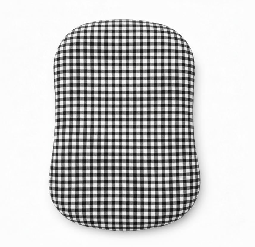 Black Gingham Ruffle Baby Lounger Cover — Little Mae & Co