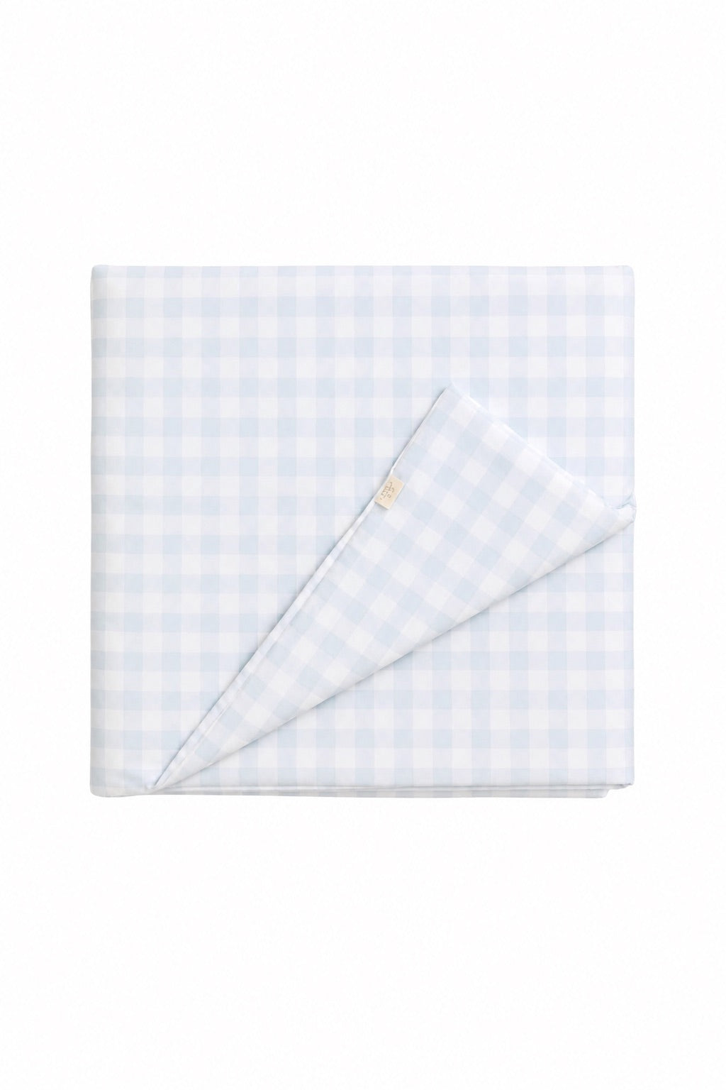 Light Blue Checkered Crib Quilted Blanket — Little Mae & Co