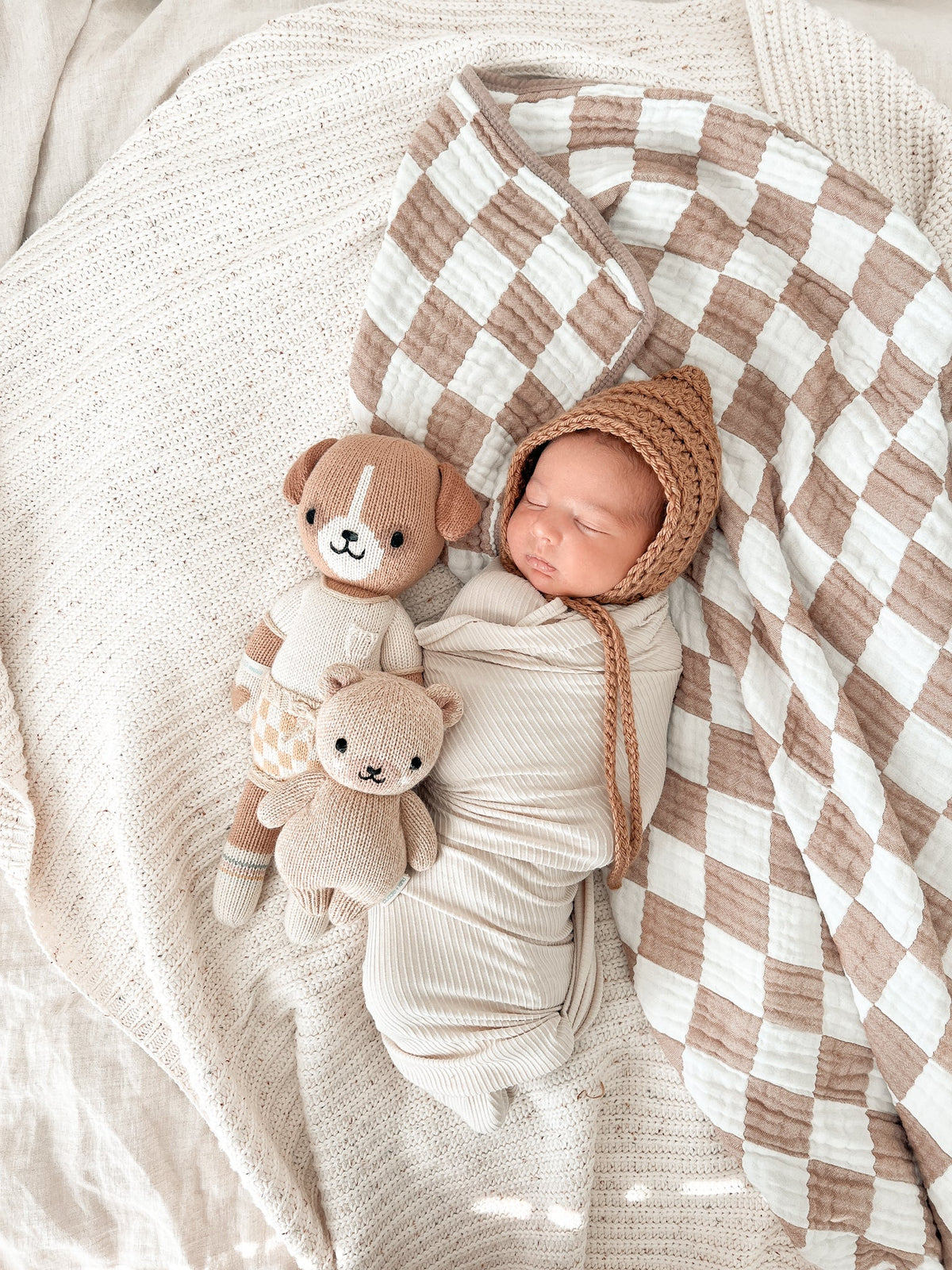 Oat Ribbed Stretch Swaddle — Little Mae & Co