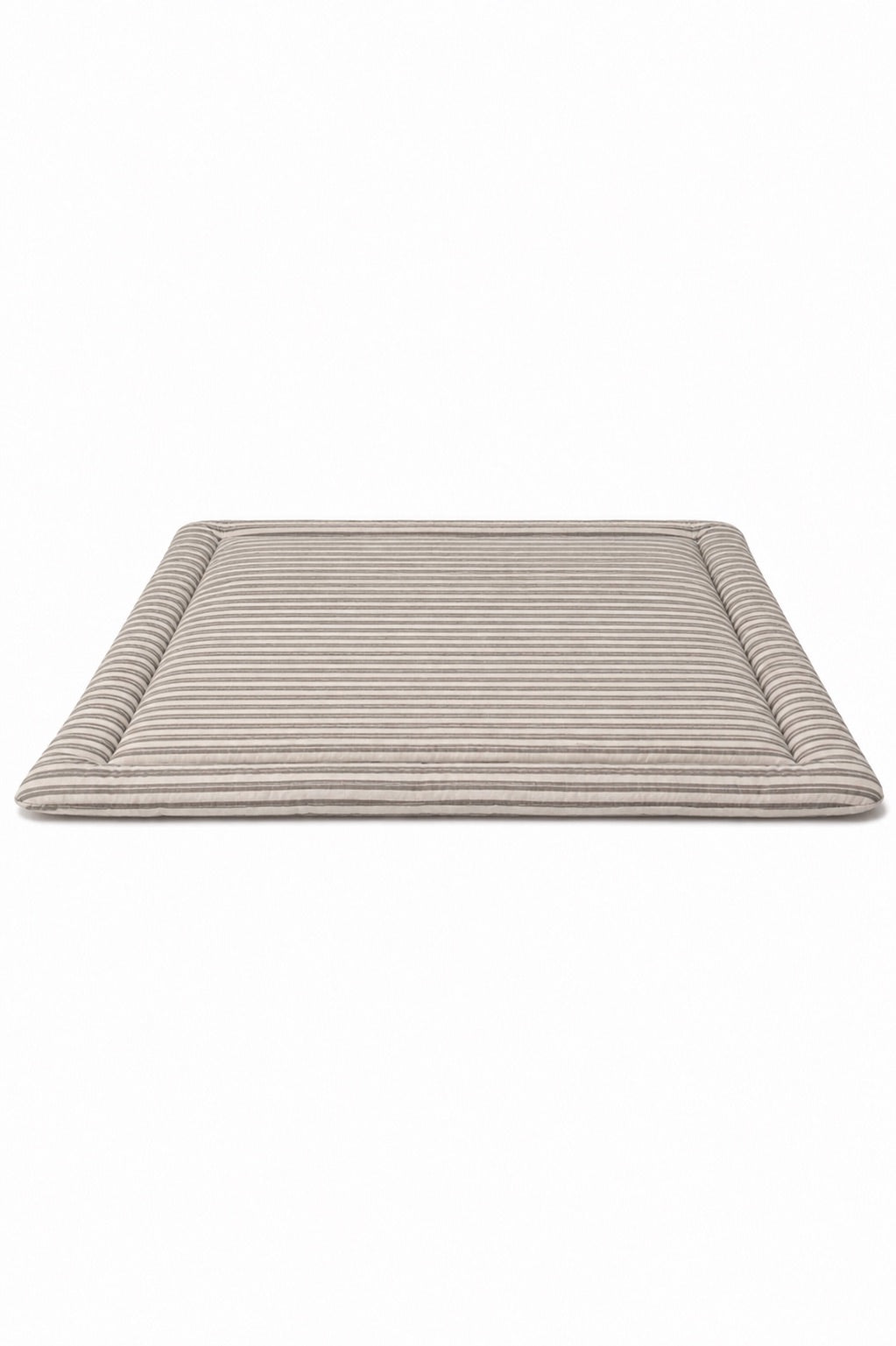 Grey Ivory Stripe Padded Baby Play Mat — Little Mae & Co