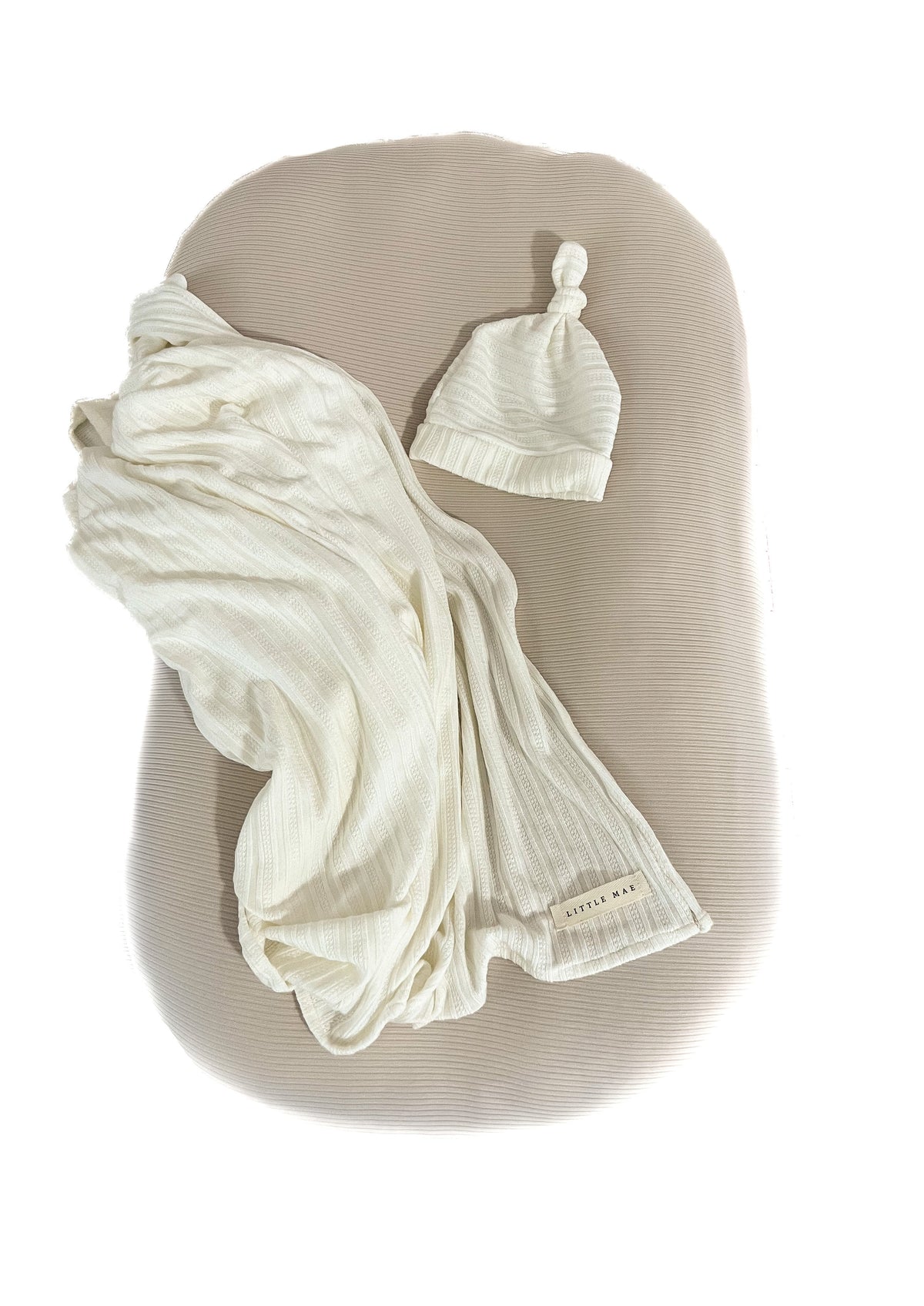 Oat Ribbed Baby Lounger Cover — Little Mae & Co