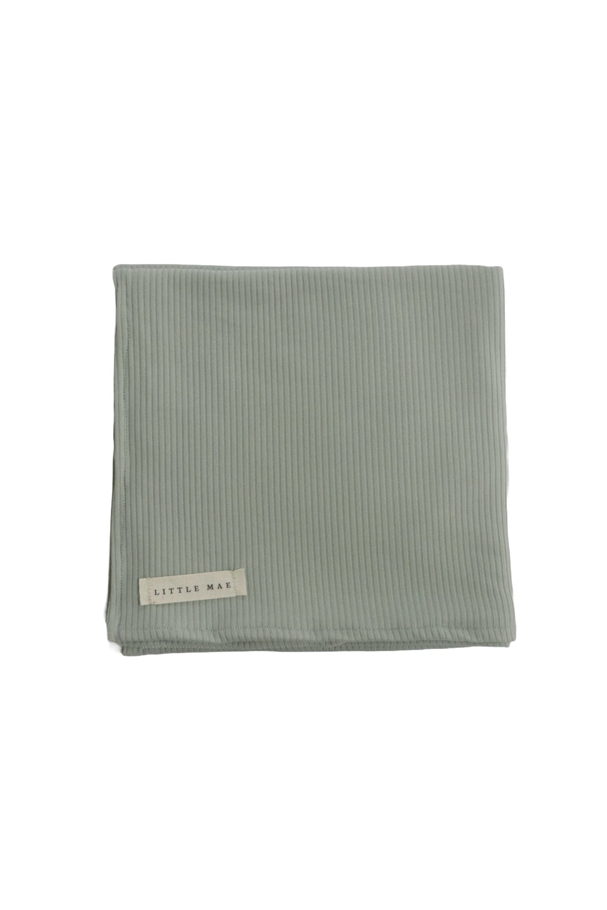 Seafoam Ribbed Stretch Swaddle — Little Mae & Co
