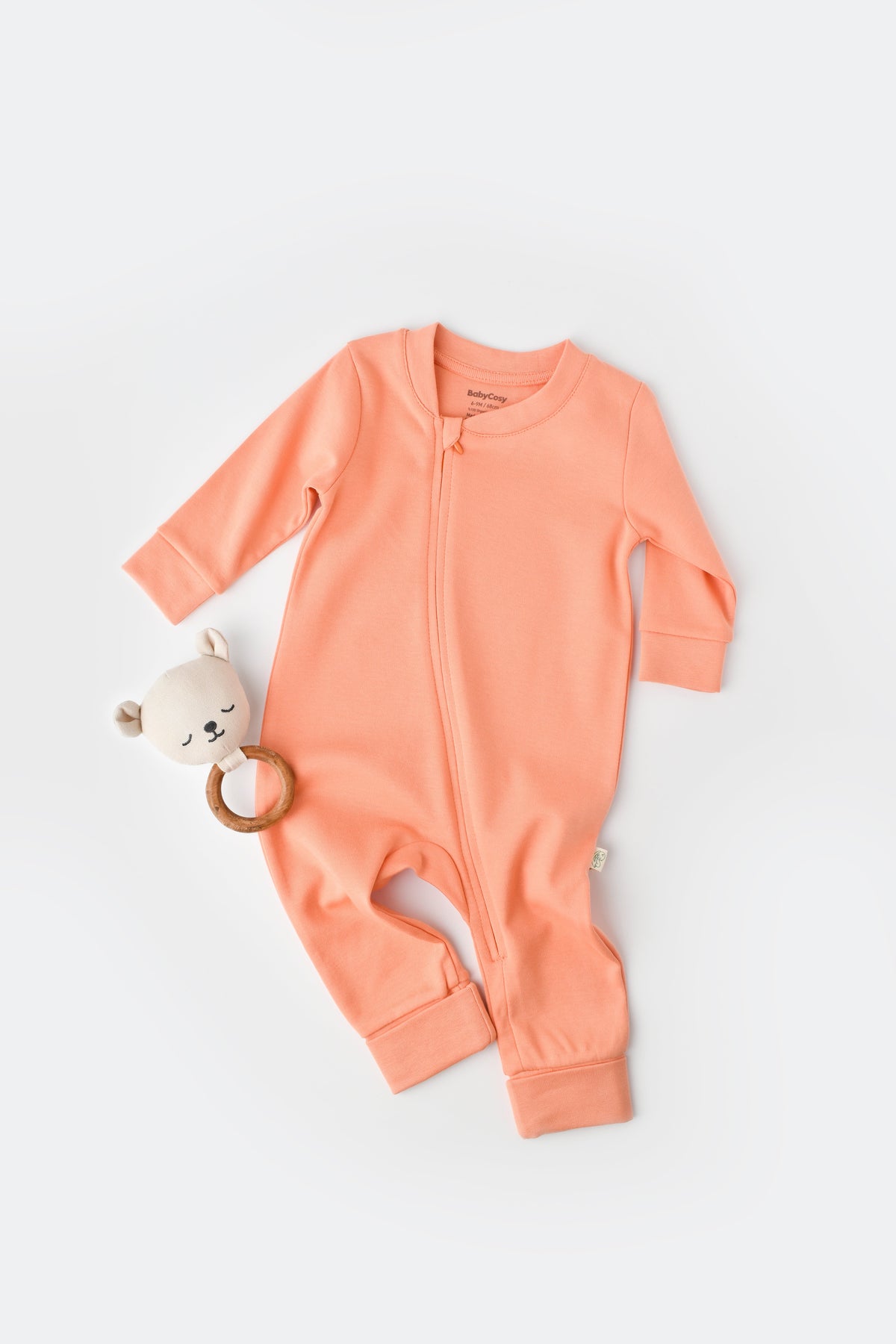 Salmon Onesie 100% Organic Cotton — Honey and Hive