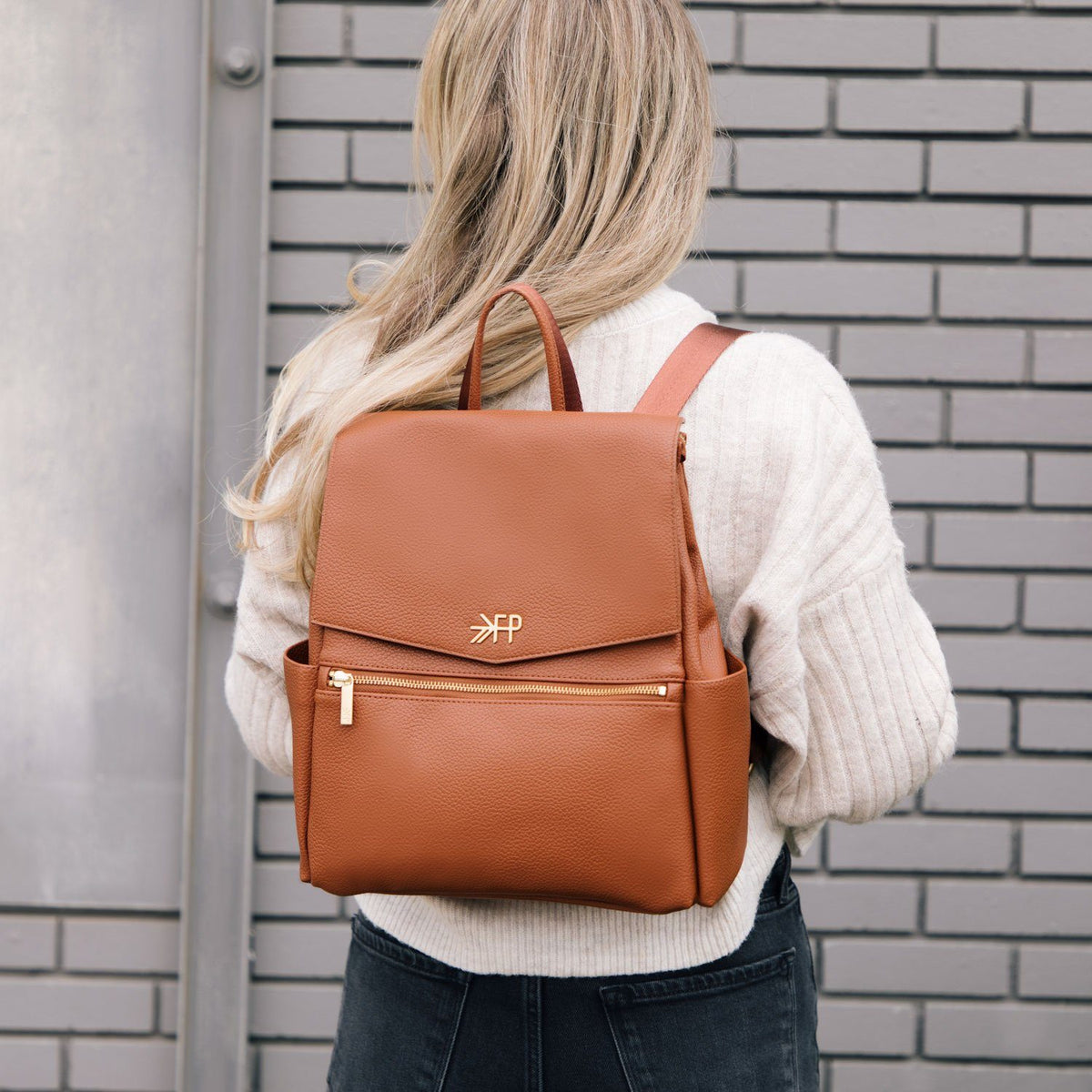 Cognac Mini Classic Diaper Bag II — Freshly Picked