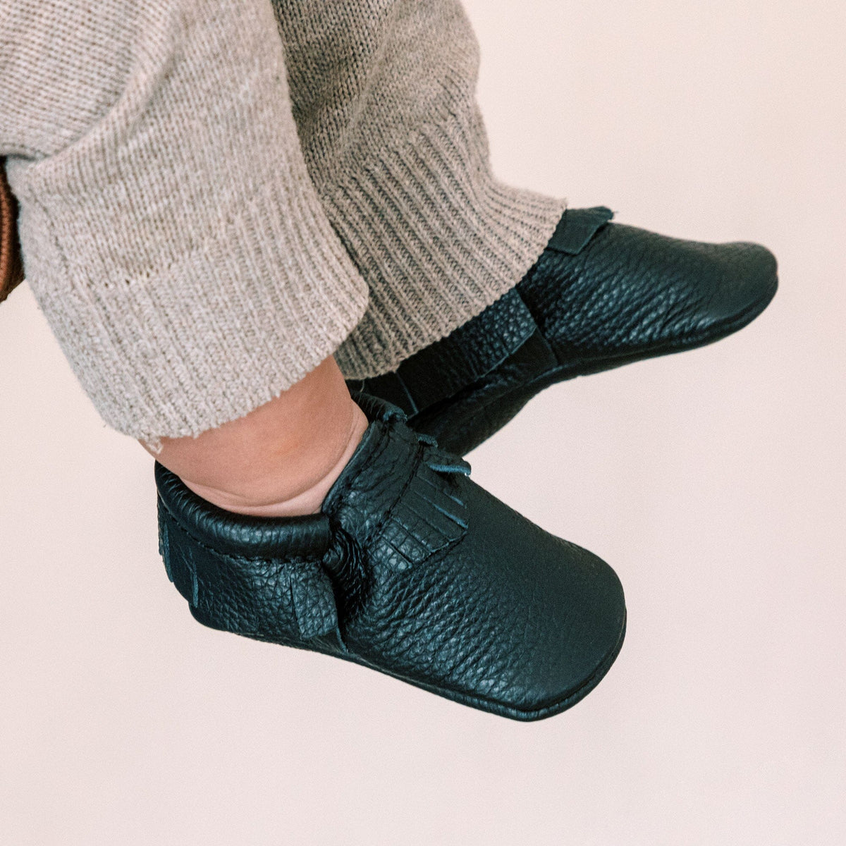 Ebony Moccasin Baby Shoe — Freshly Picked