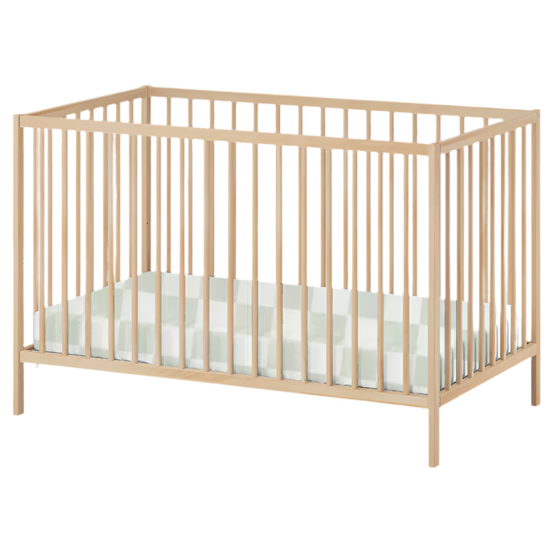 Green & White Checkered Crib Sheet — Little Mae & Co