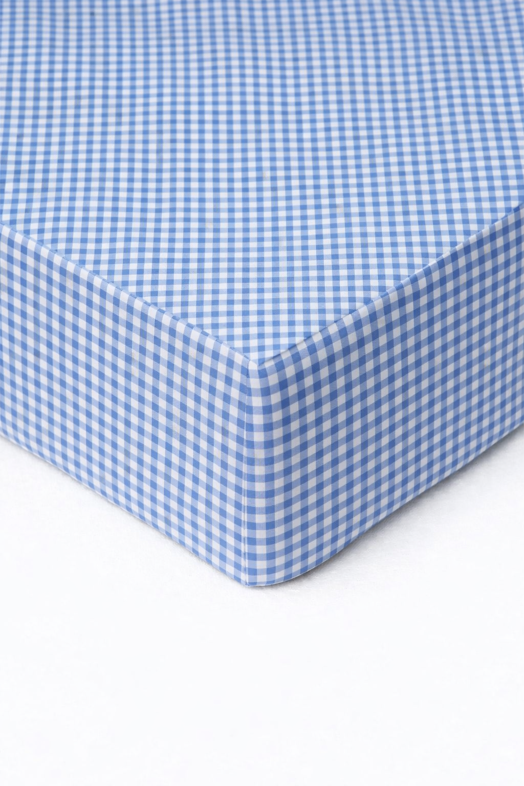 Blue White Gingham Crib Sheet — Little Mae & Co