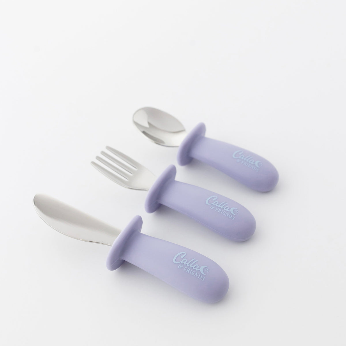 Silicone & Stainless Steel Toddler Utensil Set — Calla and Friends