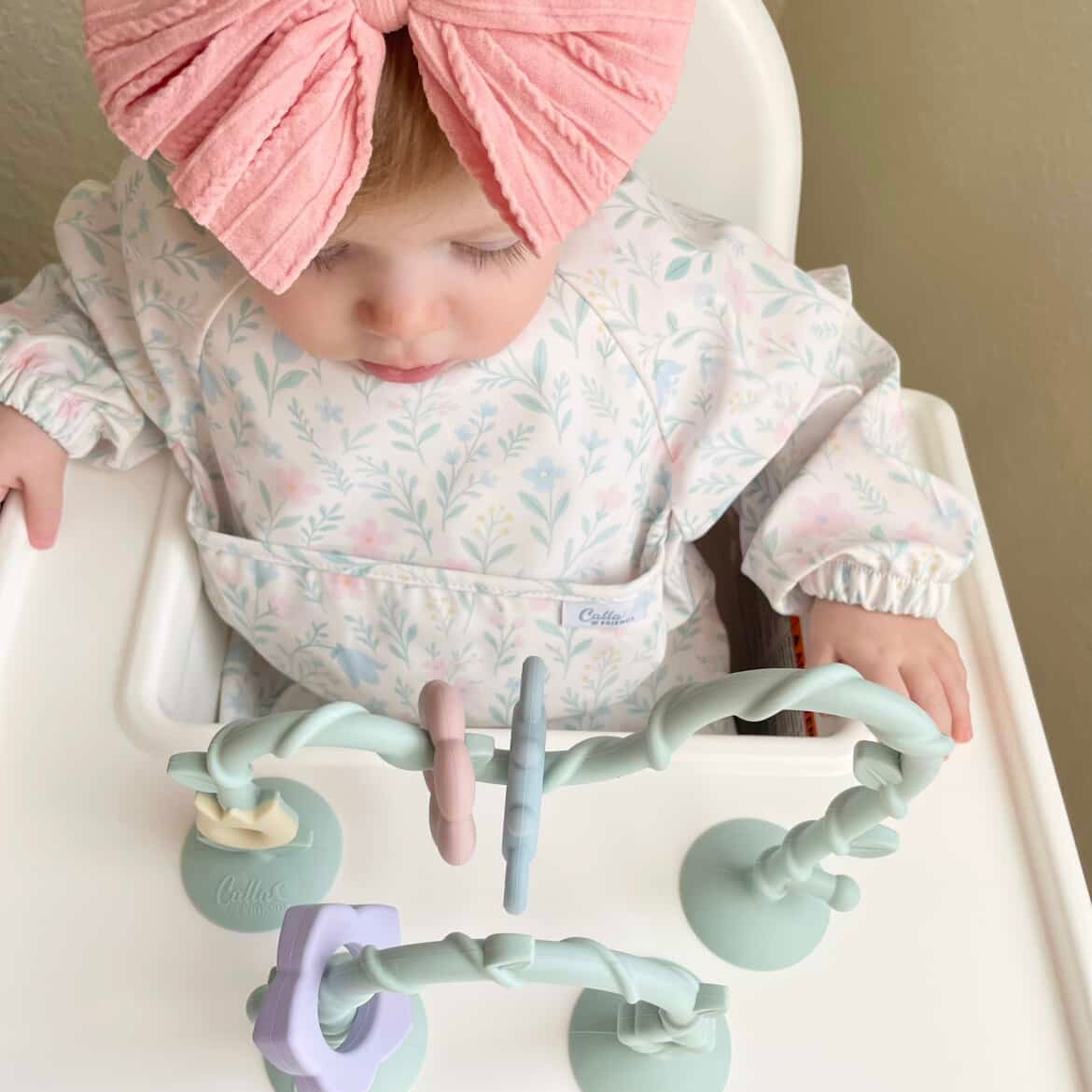 The Grayson Long Sleeve Bib - Wildflower Dreams — Calla and Friends