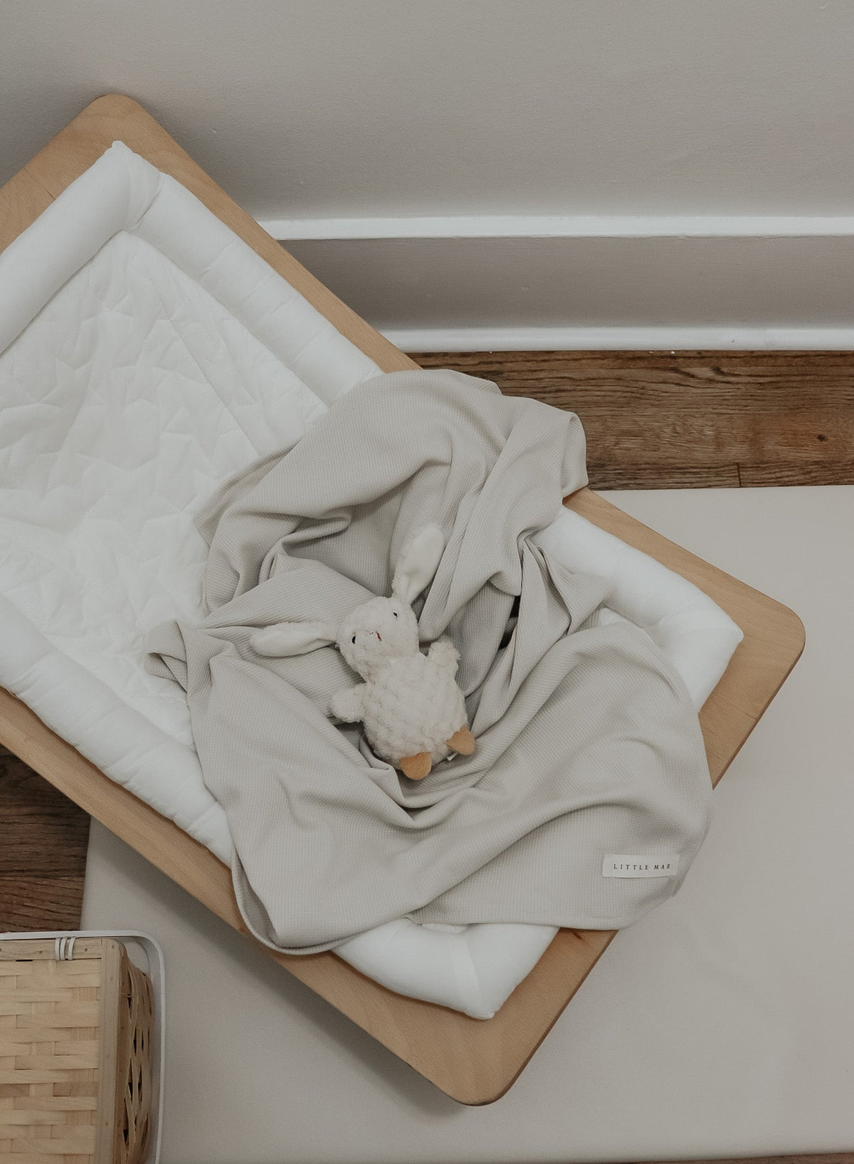 Coco Ivory Waffle Knit Blanket — Little Mae & Co
