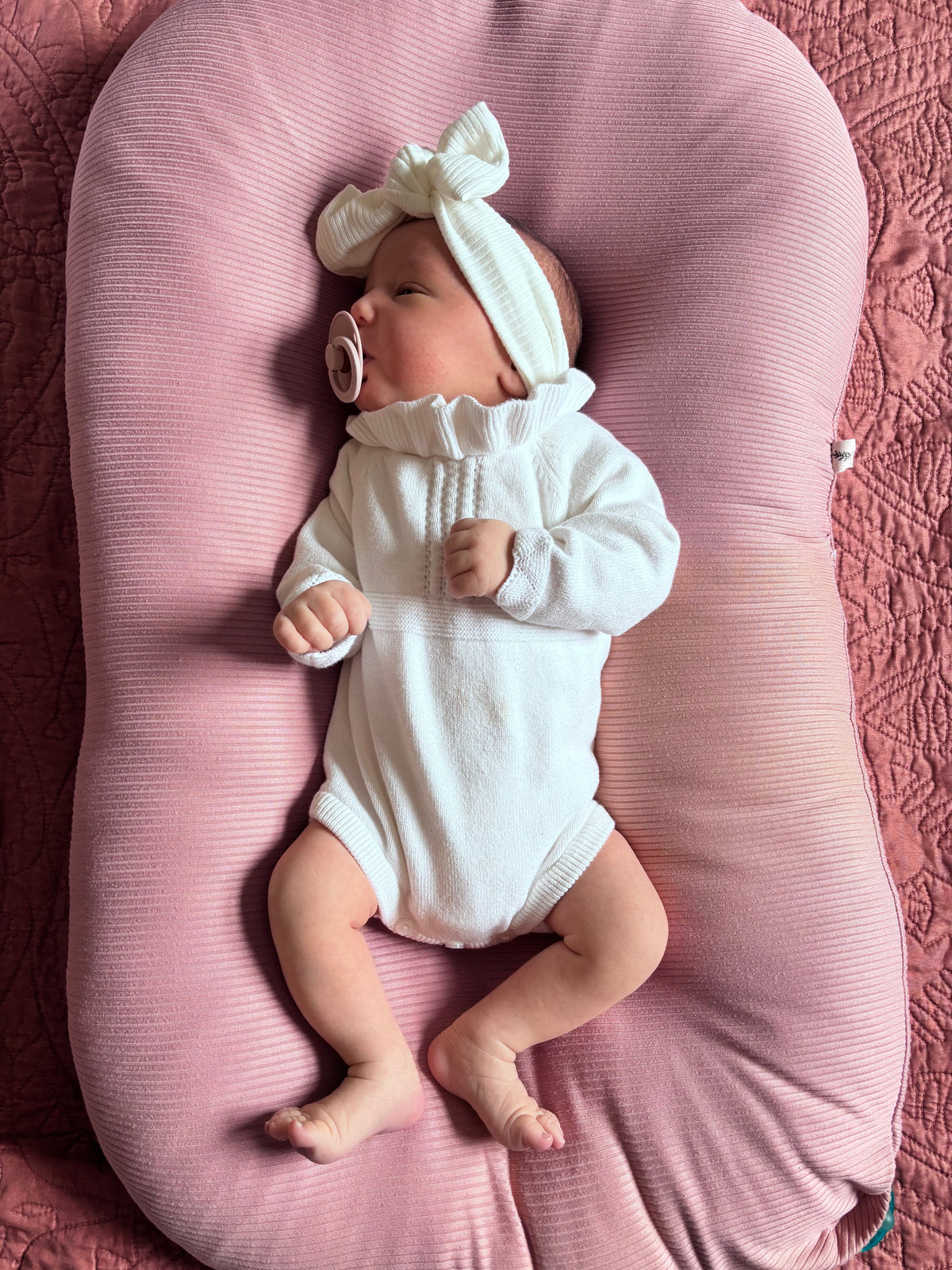 Peony Pink Baby Lounger Cover — Little Mae & Co